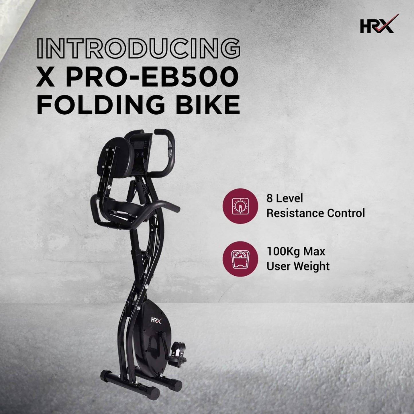 Reach HRX X Pro-EB500 - Adjustable Seat Exercise Bike