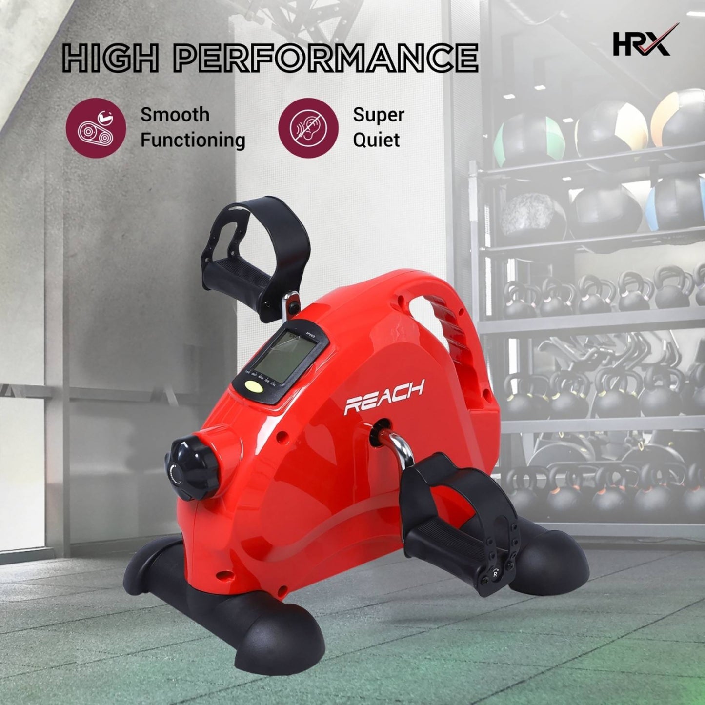 Reach mini bike - adjustable resistance during exercise
