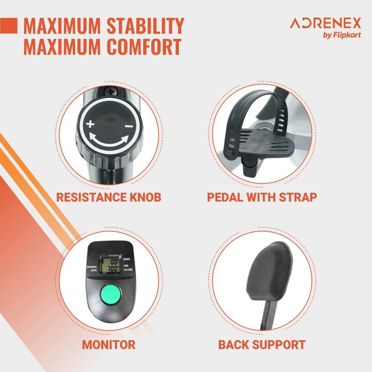 Reach Dual Air Bike - Adjustable Seat for Comfortable Workouts