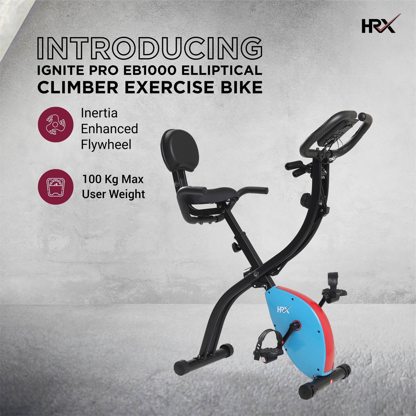 Reach HRX X Pro-EB500 - Sturdy construction fitness bike