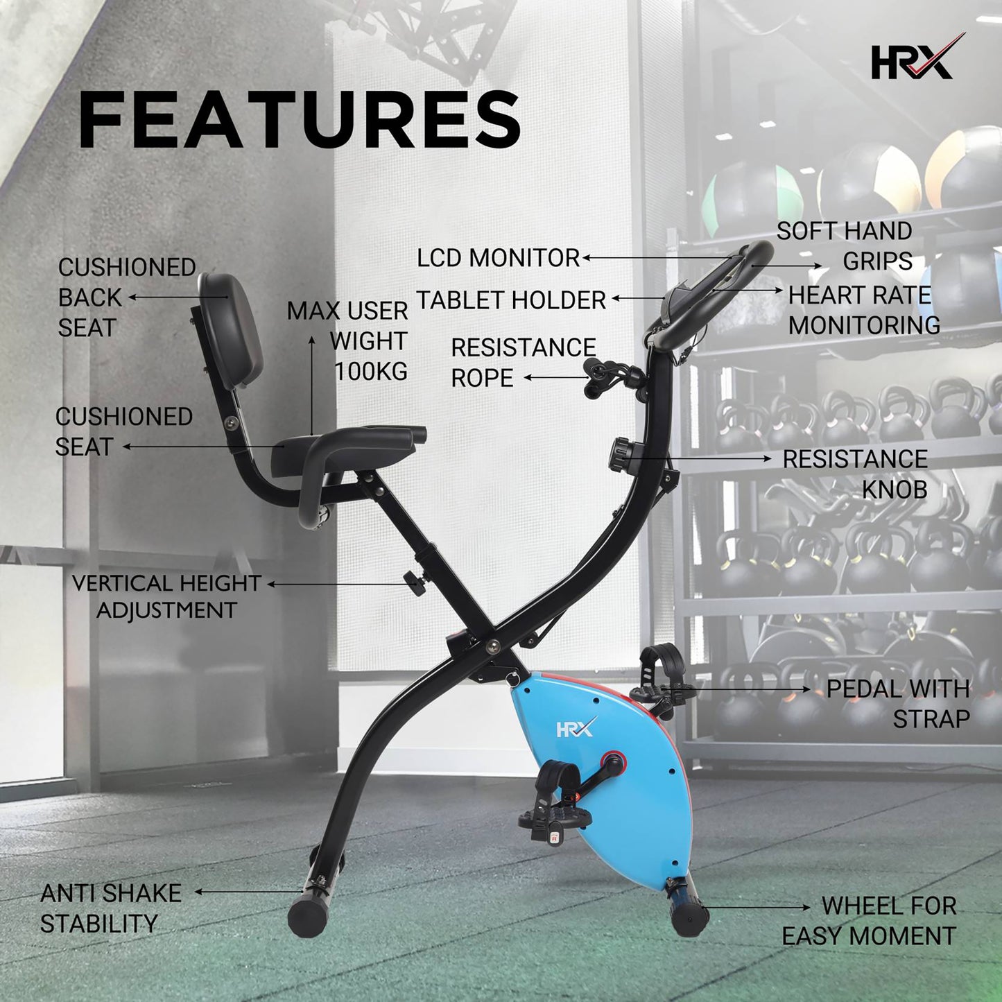 Reach HRX X Pro-EB500 - Exercise bike for home gym