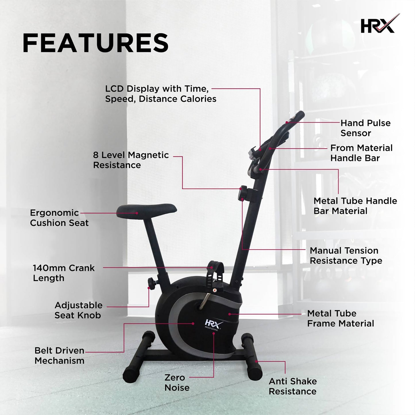 Reach exercise bike - home gym setup