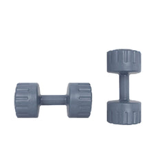 Reach PVC Dumbbell Set Weights| Pack of 2 For Strength Training Home Gym Fitness & Full Body Workout | Easy Grip & Anti- slip Dumbbell for Weight loss (5kg, Grey)