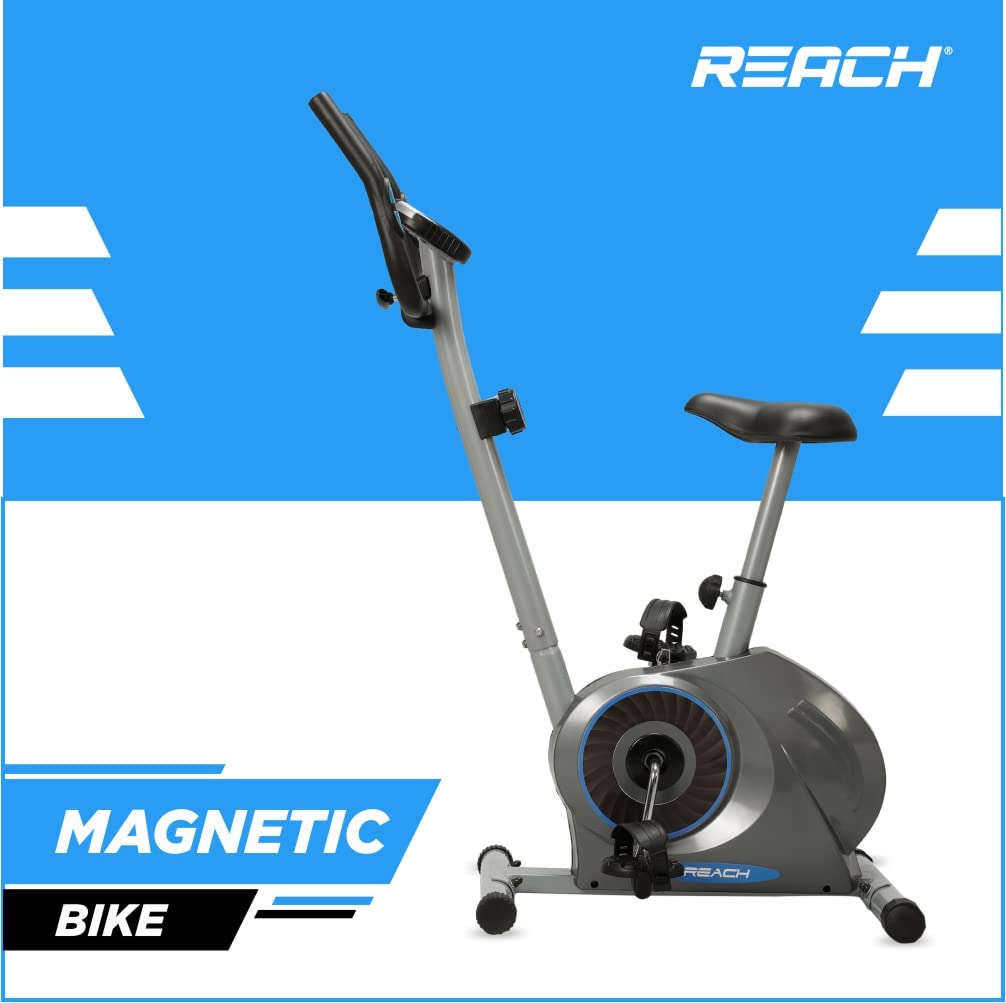 Magnito 100 Bike Magnetic Exercise Cycle Manual for Home Gym Best Upright Bike Upright Stationary Exercise Bike (Black, Grey)