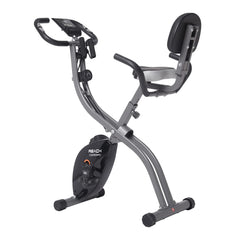 Reach Contempo Foldable Exercise Cycle Perfect for Home Gym | X-Bike with Back Support, Hand Support and Resistance Rope. Best Exercise Bike for Full Body Cardio Workouts.