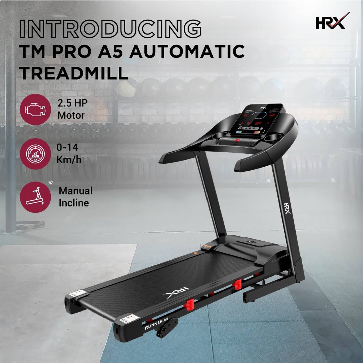 Reach treadmill - Compact design for small spaces