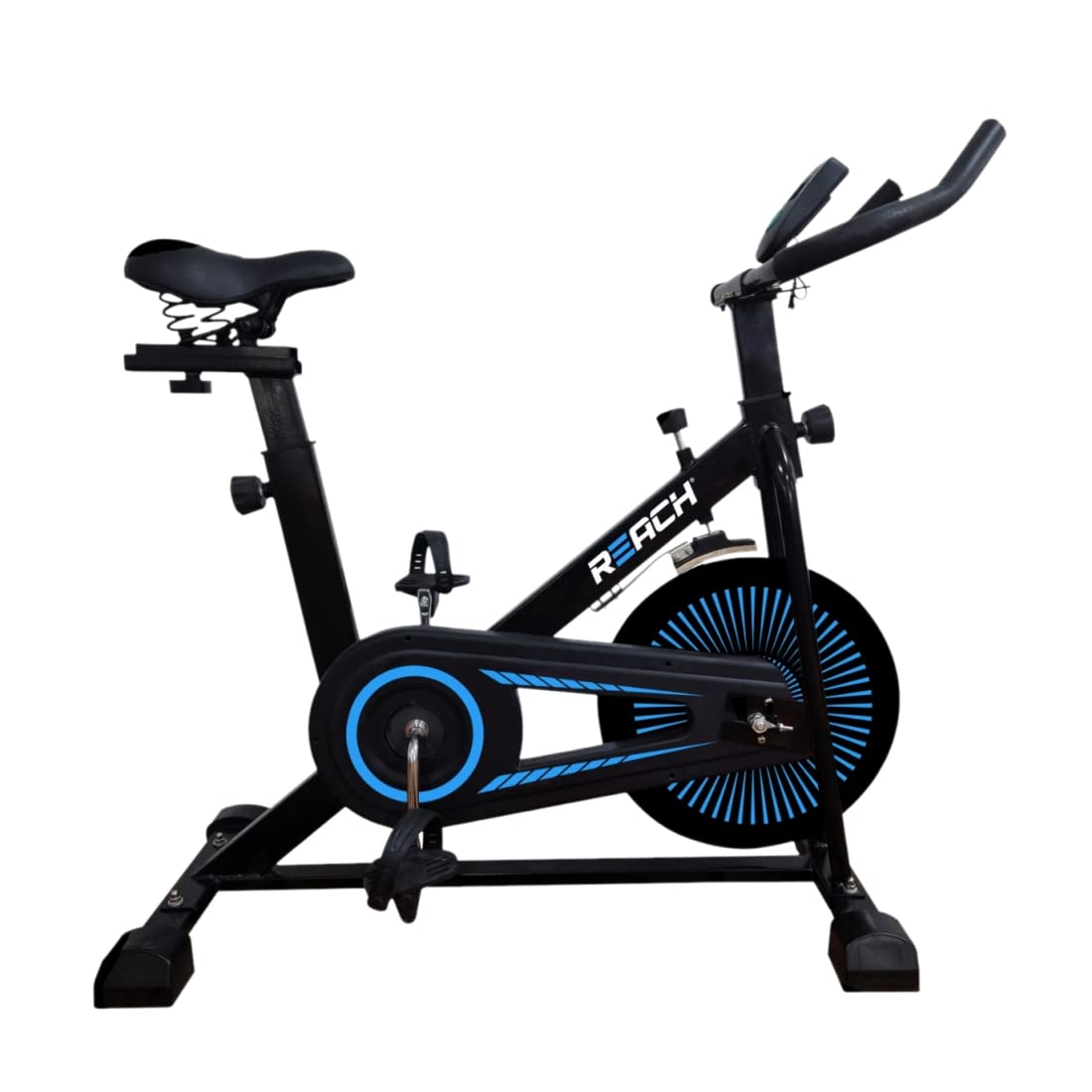 ELEV8 by Reach Apollo Spin Bike | 6.5 KG Flywheel | 8 Levels of Adjustable Resistance | Max User Weight 110 KG | LCD Monitor | Exercise Bike for Home Workout | 12 Months Warranty