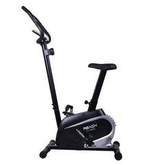 Reach B-201 Smart Exercise Cycle with 4kg Flywheel | Indoor Upright Stationary Bike | 8 Levels of Adjustable Magnetic Resistance with Cushioned Seat | LCD Screen | Max User Weight 110kg