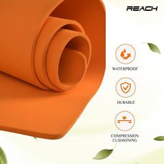 Reach Yoga Mat for Gym Workout and Yoga Exercises with 6 mm Thickness, Anti Slip Exercise Mat With Skin Friendly Material Suitable for Men & Women