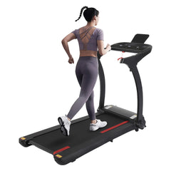 REACH Jogger Pro 2HP Peak DC Motorized Foldable Treadmill for Home Use | Max Speed 14 Km/H & User Wt. 110 Kg | Running Machine for Home Gym with LCD Display & Bluetooth | Heart Rate & Pulse Sensor