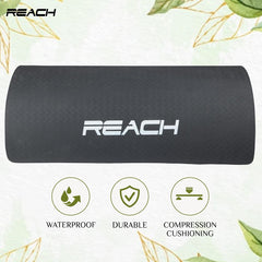 Reach Yoga Mat for Gym Workout and Yoga Exercises with 6 mm Thickness, Anti Slip Exercise Mat With Skin Friendly Material Suitable for Men & Women