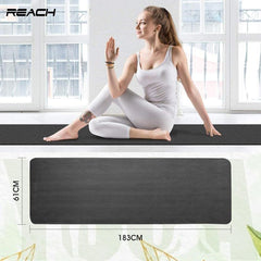 Reach Yoga Mat for Gym Workout and Yoga Exercises with 6 mm Thickness, Anti Slip Exercise Mat With Skin Friendly Material Suitable for Men & Women