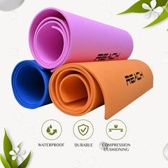 Reach Yoga Mat for Gym Workout and Yoga Exercises with 6 mm Thickness, Anti Slip Exercise Mat With Skin Friendly Material Suitable for Men & Women