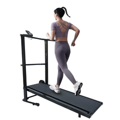 Reach T-95 Falcon Manual Treadmill for Home Workout | Foldable Treadmill with Wheels & Manual Incline | Fitness Machine for Home Gym with LCD Display | 12 Months Warranty | Max User Weight 100 kg