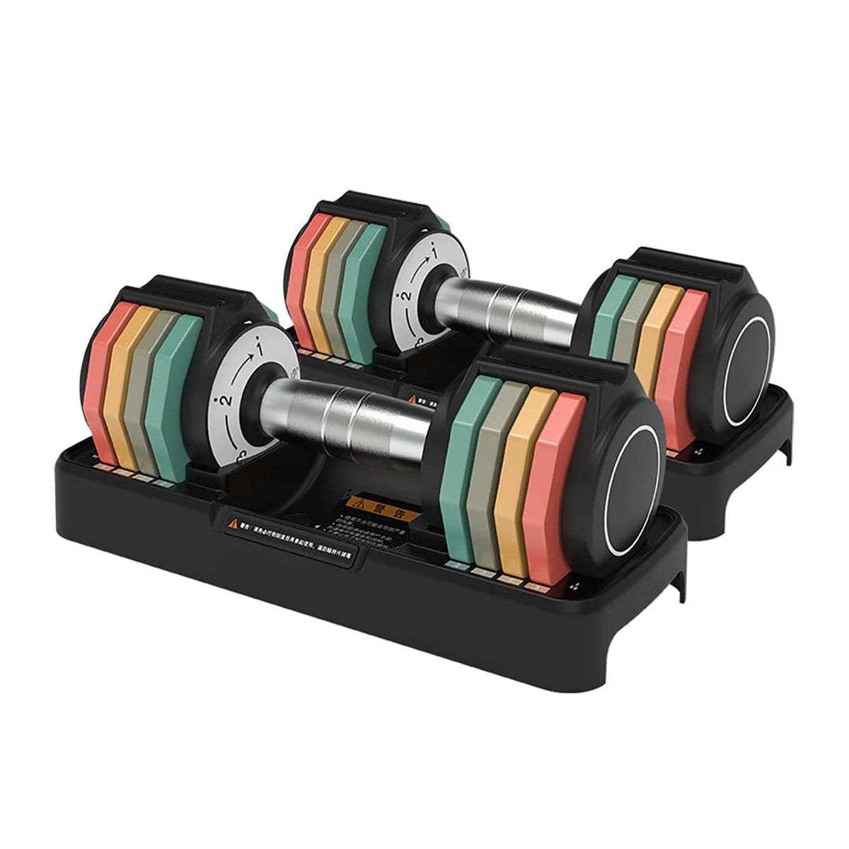 REACH by HEAD Rainbow Adjustable Dumbbells Set (1Kg-5Kg Each) | Dumbbells Set for Home Gym | Weights for Home Gym Accessories Men & Women | Steel+ Nylon +PP Material | Home Gym Set Fitness Dumbbell