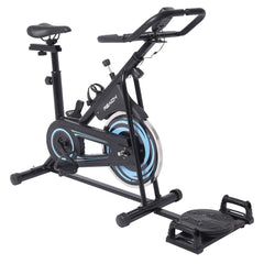 Reach Vision MII PT Spin Bike with 6.5 Kg Flywheel | Pushup Bar & Twister | Adjustable Resistance & LCD Monitor | Ideal for Tummy & Lower Body | Max User Weight 110kg