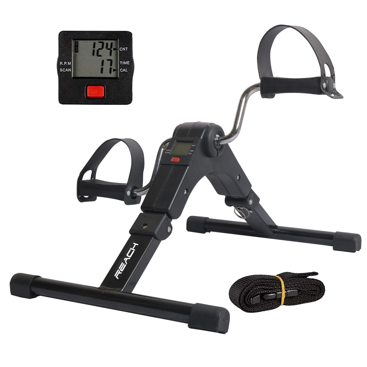 Reach Digital Pedal Exercise Machine Mini Fitness Cycle with Fixing Reach Fitness