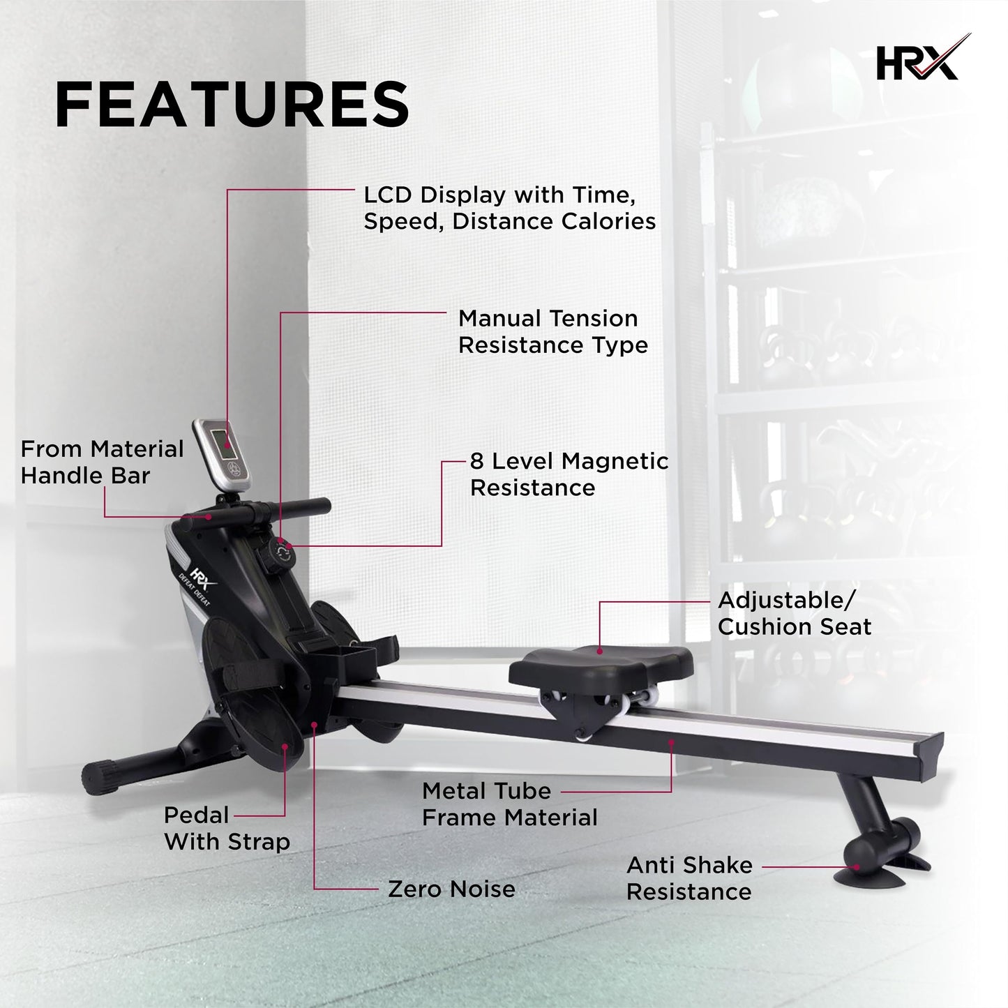 Reach HRX Ignite RM500 - Resistance control rowing machine