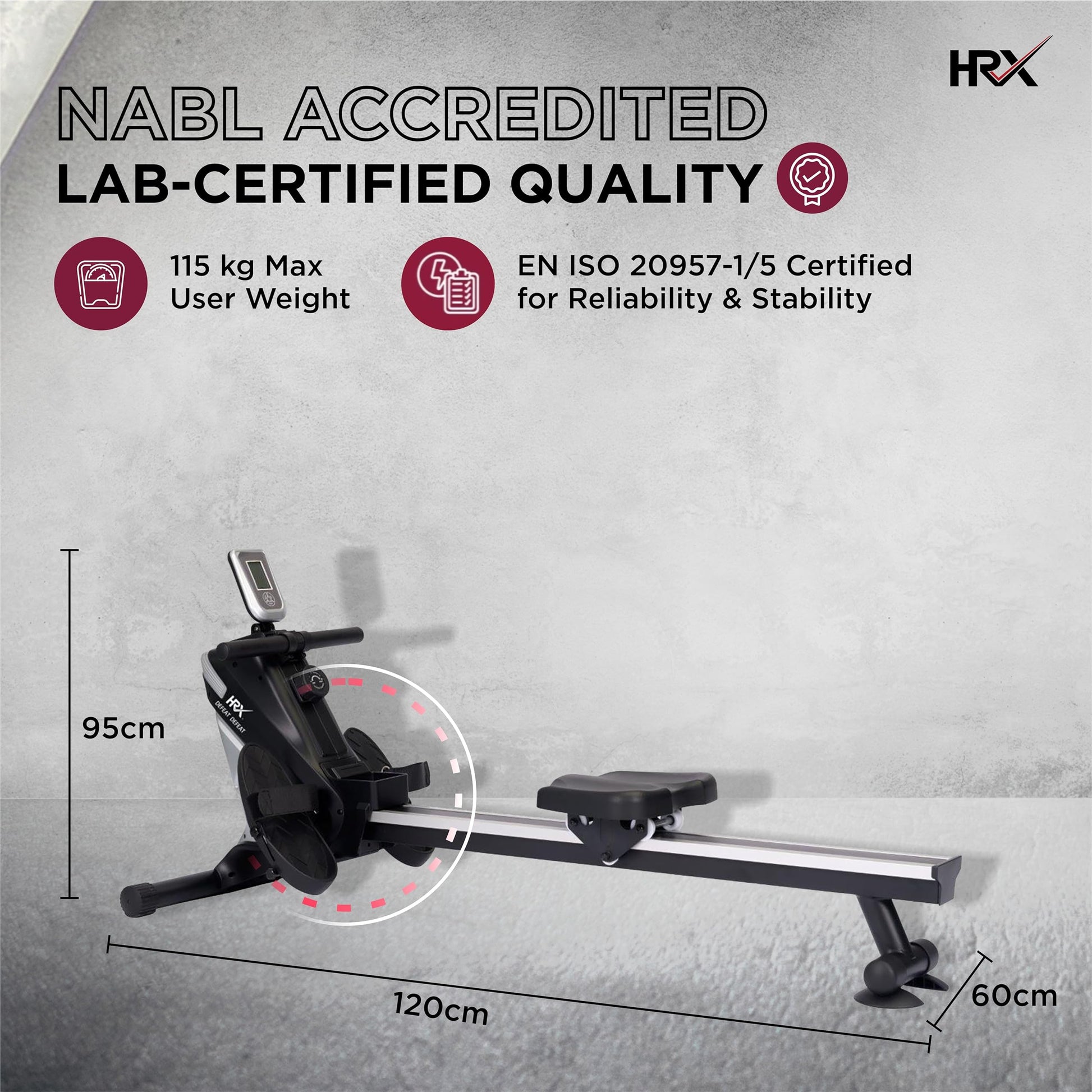 Reach HRX Ignite RM500 - Dual-action rowing machine for fitness