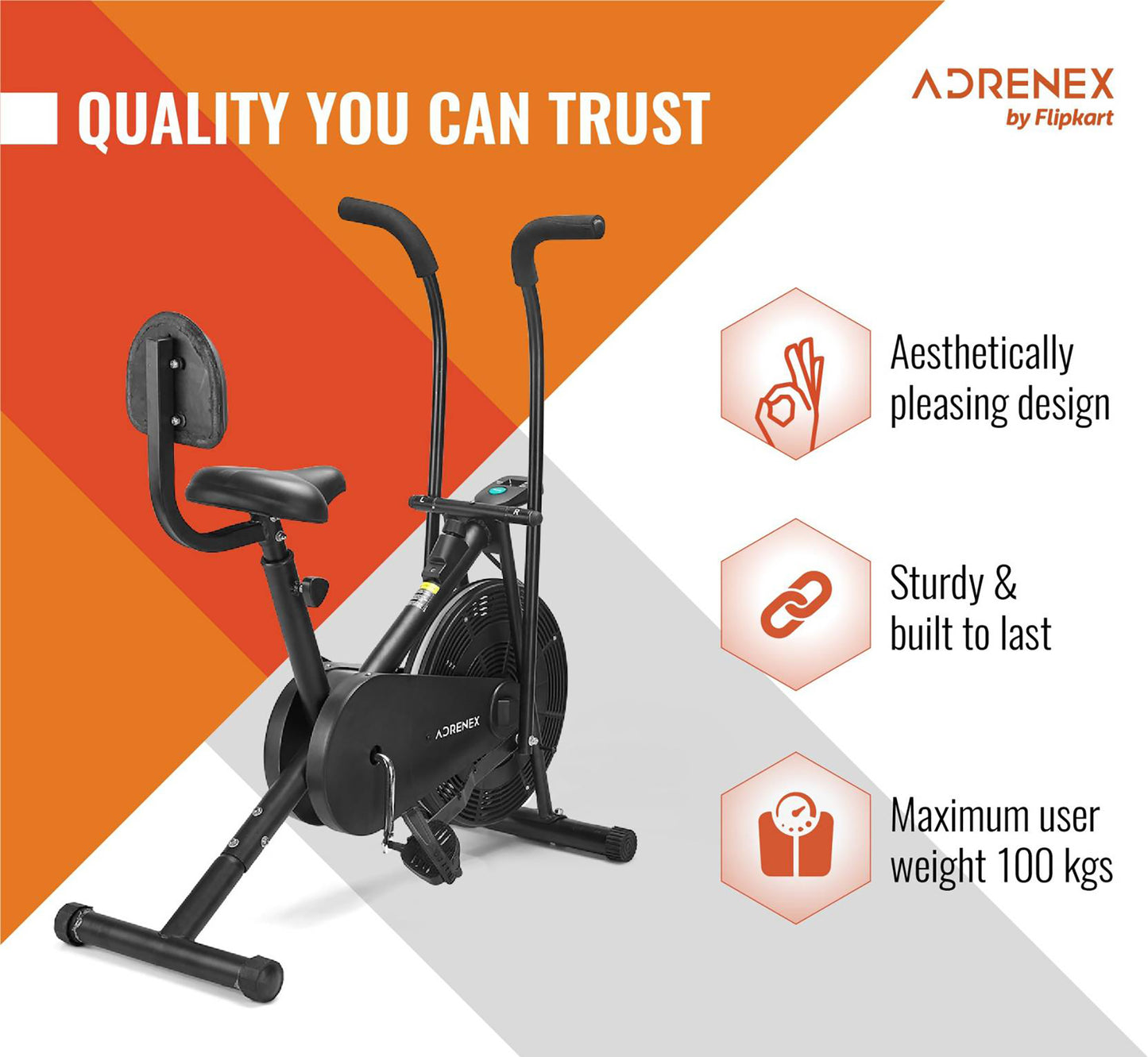 Reach AIRBIKE110 Exercise Bicycle - Adjustable Resistance Levels