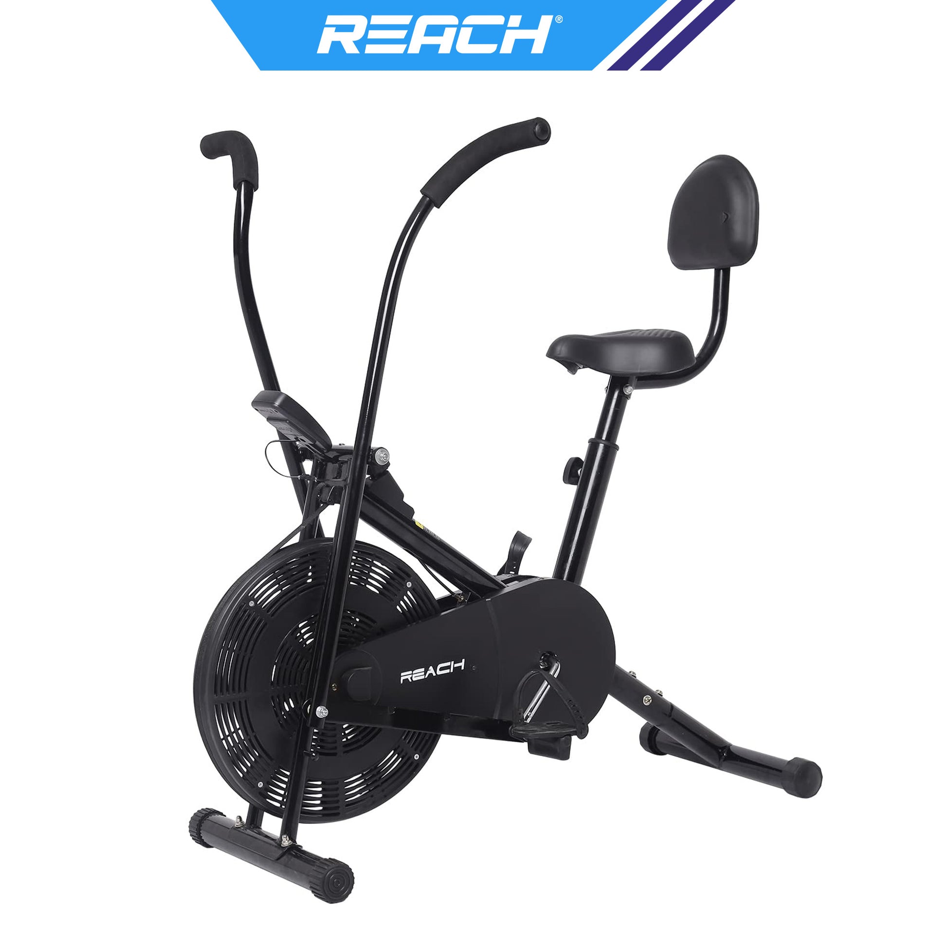 Reach AB-110 Air Bike Exercise Fitness Cycle with Moving or