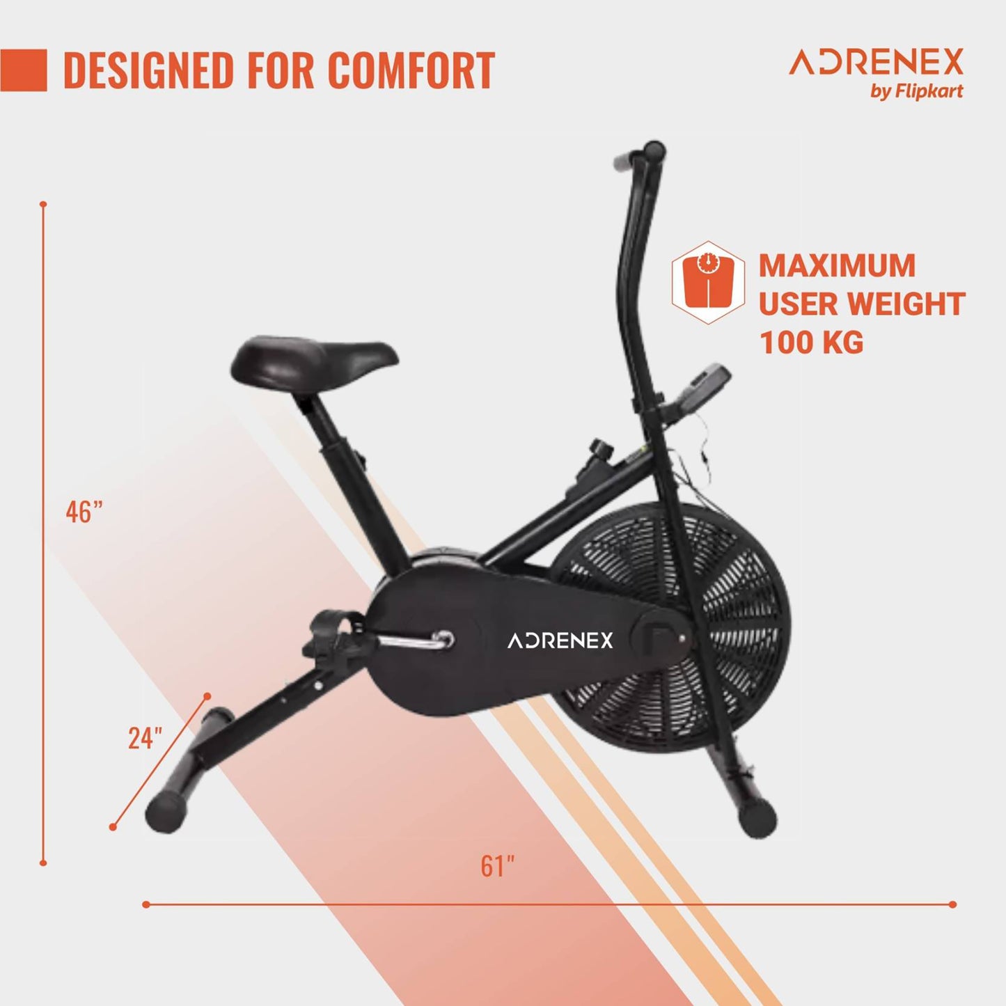 Reach adjustable exercise bike - strength training at home