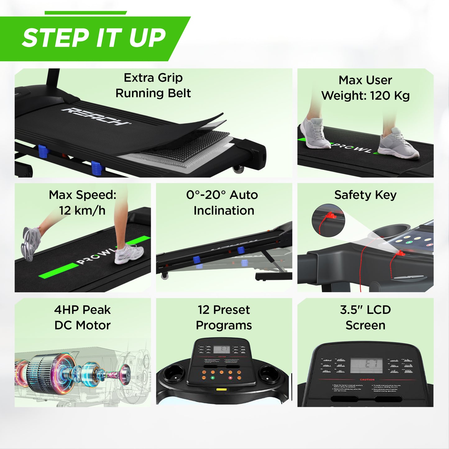 Reach foldable treadmill - Space-saving exercise equipment