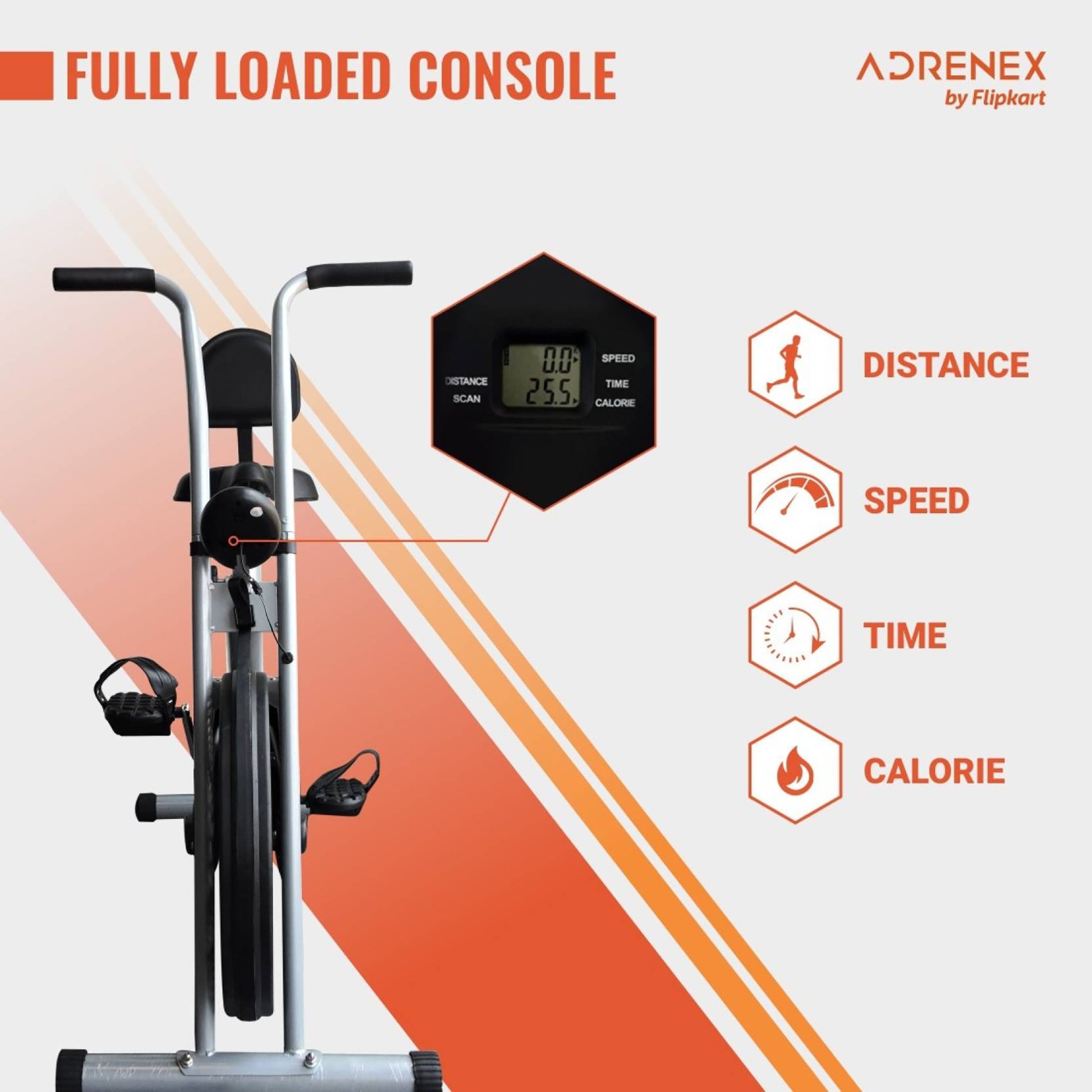 Reach Air Bike - LCD Monitor for Tracking Fitness Goals