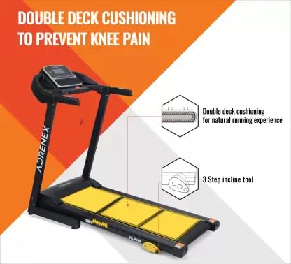 Reach T-301 Folding Treadmill Peak 4 HP | Foldable Home Fitness Equipment with LCD Display for Walking & Running | Cardio Exercise Gym Machine | 4 Incline Levels | 12 Preset or Adjustable Programs | Bluetooth Connectivity | 100 Kgs Max User Weight