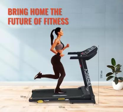 Reach T-301 Folding Treadmill Peak 4 HP | Foldable Home Fitness Equipment with LCD Display for Walking & Running | Cardio Exercise Gym Machine | 4 Incline Levels | 12 Preset or Adjustable Programs | Bluetooth Connectivity | 100 Kgs Max User Weight