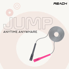 Reach Skipping Rope for Men, Women & Children | Jumping Rope for Exercise, Workout & Weight loss | Best for Home gym| Premium and tangle free Jumping rope (Pink & Grey)