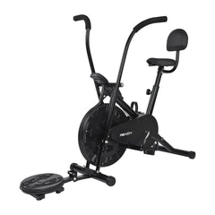 ELEV8 by Reach AB-110 BST Air Bike Exercise Cycle with Moving or Stationary Handle | with Back Support Seat & Twister | Adjustable Resistance | Fitness Cycle for Home Gym