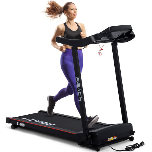 Reach T-400M [4HP Peak] Multipurpose Automatic Treadmill with Manual Incline and Massager Perfect for Home use - Electric Motorized Running Machine for Home Gym ( Max Speed 12km/hr)