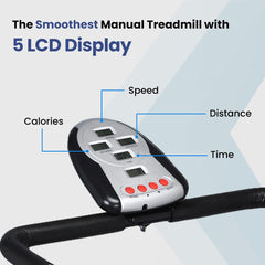 Reach T-90 Manual Treadmill | Fitness Equipment for Walking, Jogging, Exercise at Home Gym