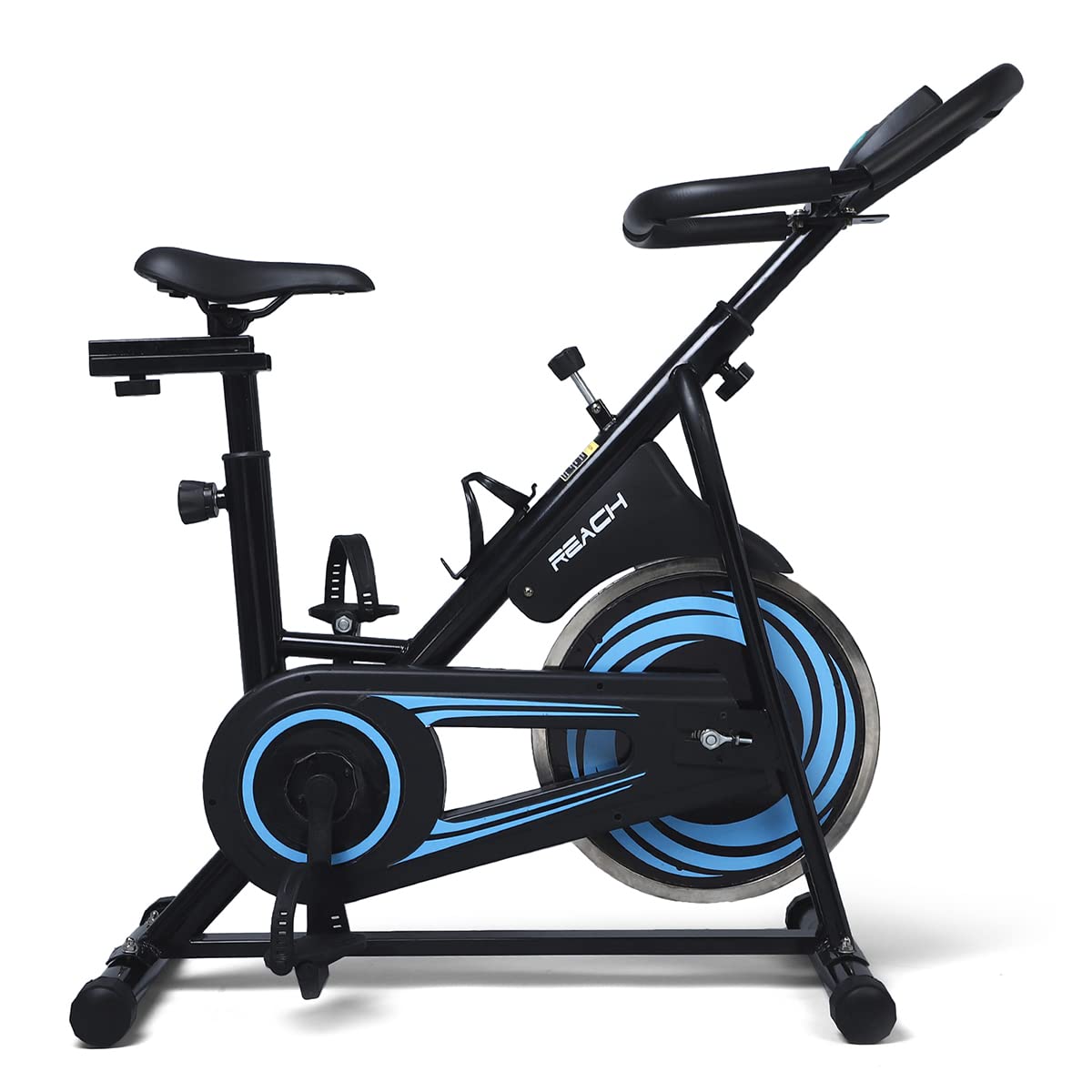 ELEV8 by Reach Vision MII Spin Bike | 6.5 Kg Flywheel | 7 levels of Adjustable Resistance | LCD Monitor | Fitness Cycle for Home Gym | Ideal for Lower Body & Tummy Workout | Max User Weight 110kg