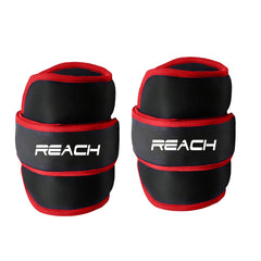 Reach Premium Ankle & Wrist Weight Bands 500g X 2 Red | Weights For Arms & Legs | Adjustable Gym Weights For Fitness Walking Running Jogging Exercise | Men & Women | 12 Months Warranty