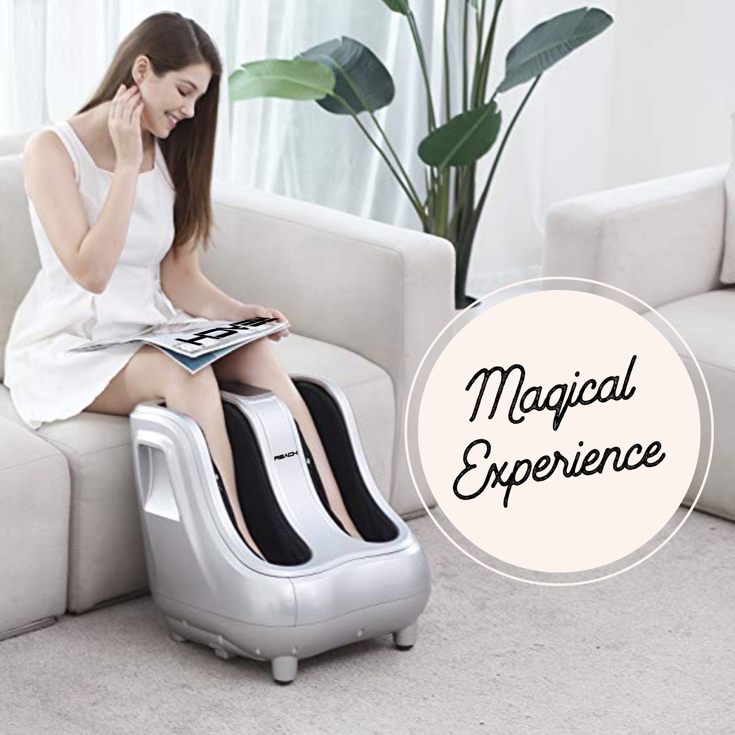 Reach Bliss Electric Foot Leg Calf Massager With Shiatsu, Acupoint,vibration & Reflexology Massage Machine For Pain Relief Relaxation at Home and Office.