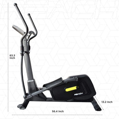 REACH C-500 Elliptical Cross Trainer Machine for Cardio Fitness Strength Conditioning Workout at Home or Gym Exercise | 8 Kg Flywheel