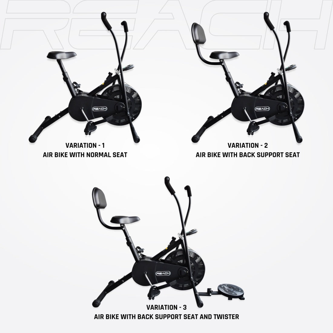 Air bike AB 110- 3 variation of air bike for home gym